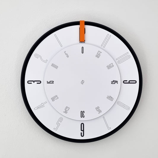 FIRST Medium Black/Orange/White Wall Clock