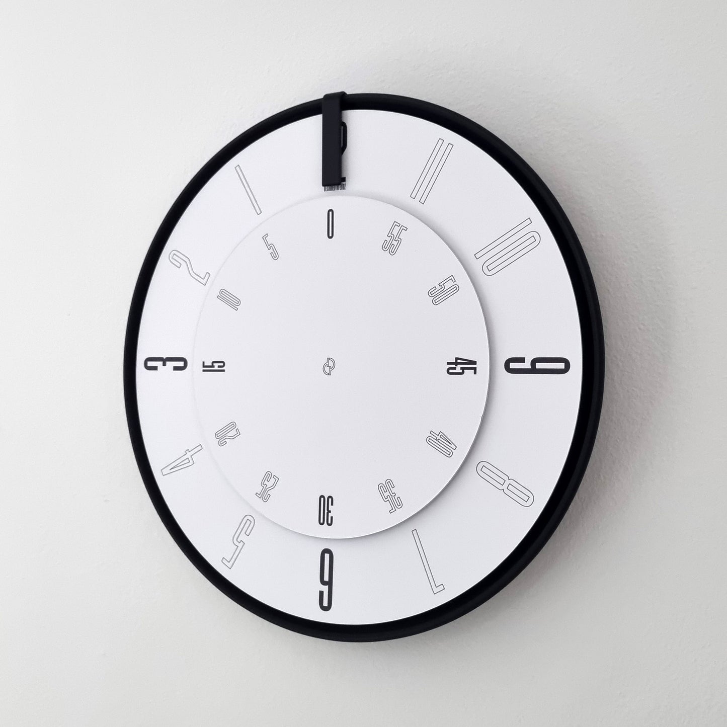 FIRST Medium Black/Black/White Wall Clock