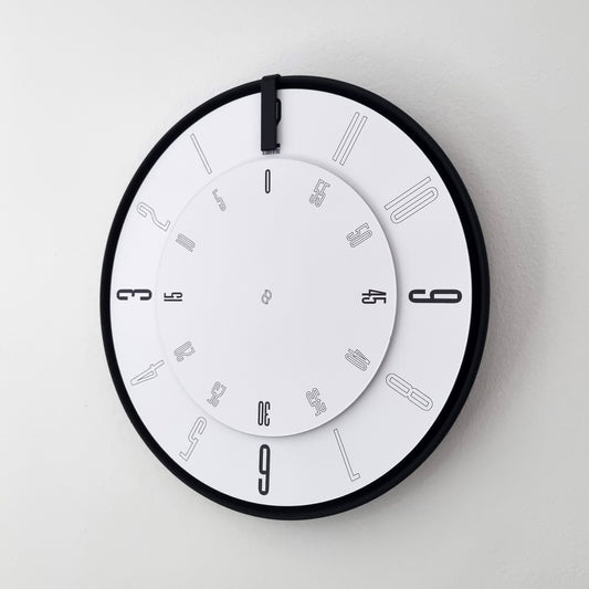 FIRST Medium Black/Black/White Wall Clock