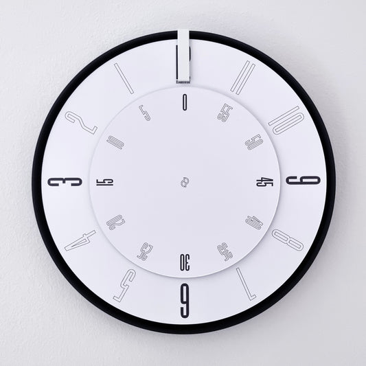 FIRST Medium Black/White/White Wall Clock