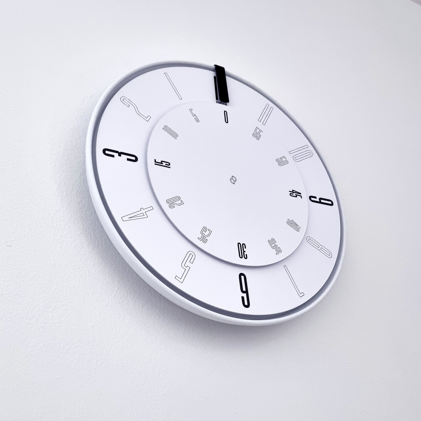 FIRST Medium White/Black/White #1 Wall Clock