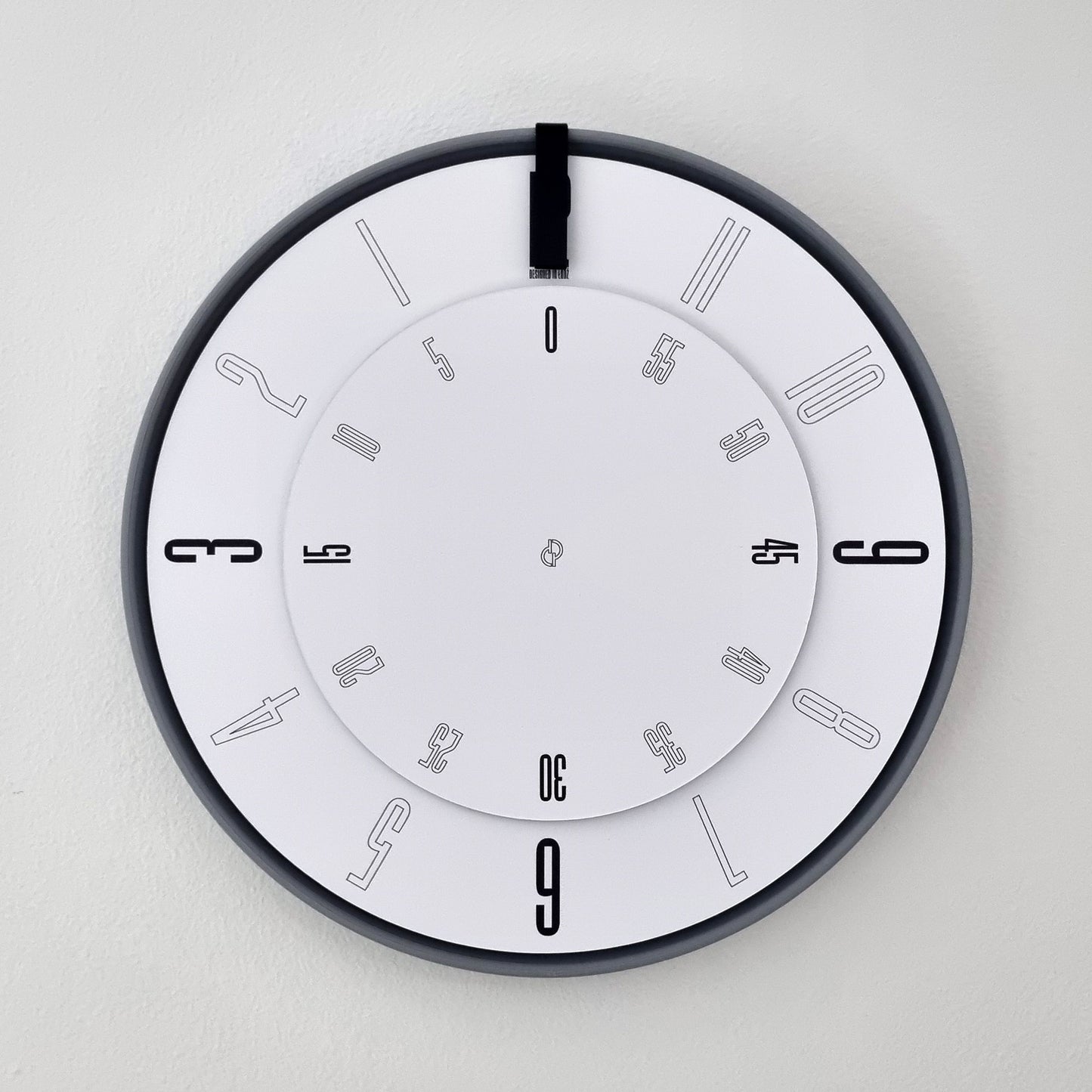 FIRST Medium Grey/Black/White #1 Wall Clock