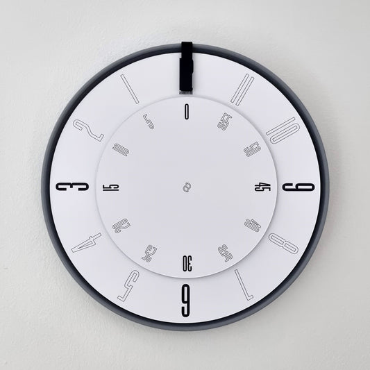 FIRST Medium Grey/Black/White #1 Wall Clock