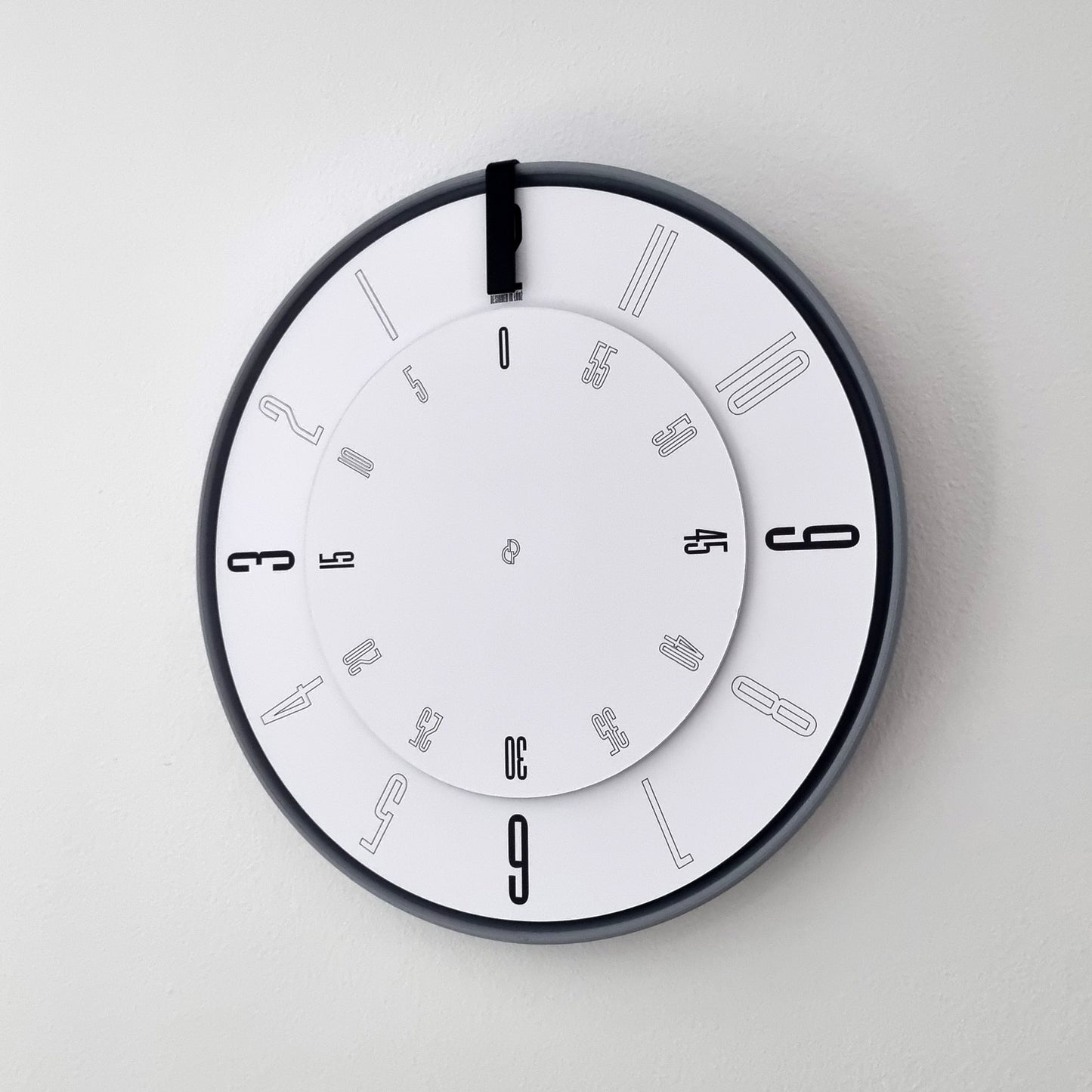 FIRST Medium Grey/Black/White #1 Wall Clock