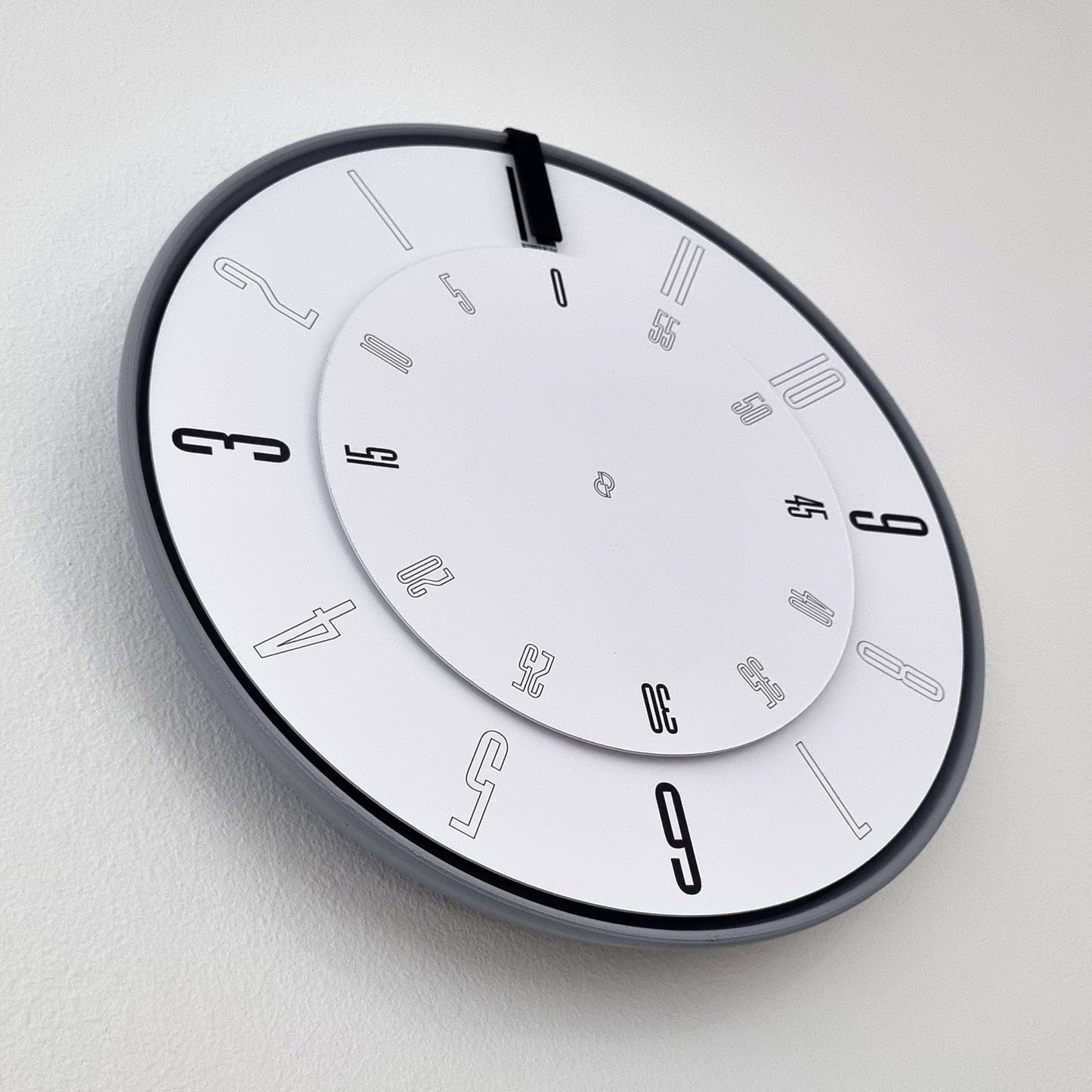 FIRST Medium Grey/Black/White #1 Wall Clock
