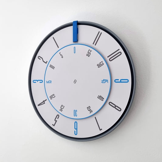 FIRST Medium Grey/Blue/BlueGrey #1 Wall Clock
