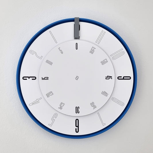 FIRST Medium Blue/Grey/White Wall Clock