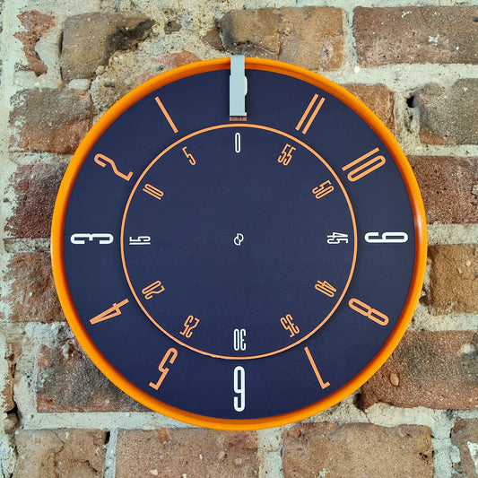 FIRST Medium Orange/Grey/DBO #1 Wall Clock