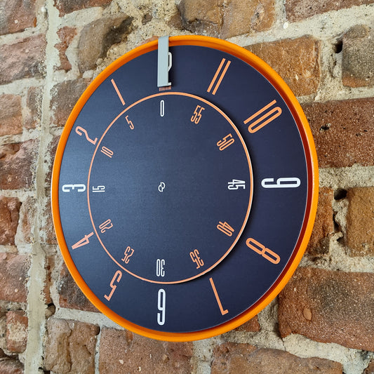 FIRST Medium Orange/Grey/DBO #1 Wall Clock