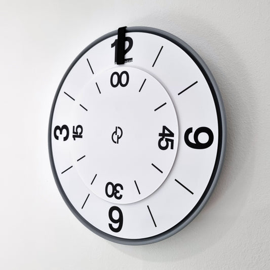 FIRST Medium Grey/Black/White #3 Wall Clock