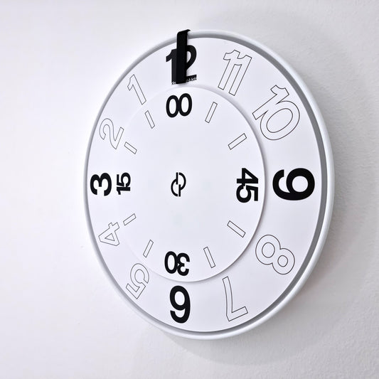 FIRST Medium White/Black/White #2 Wall Clock