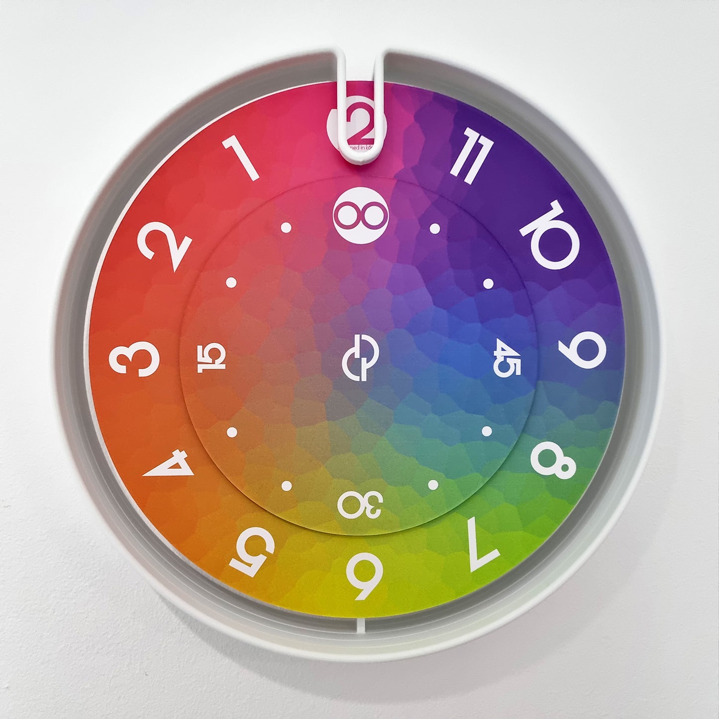 NOOK Medium White/Mosaic Wall Clock