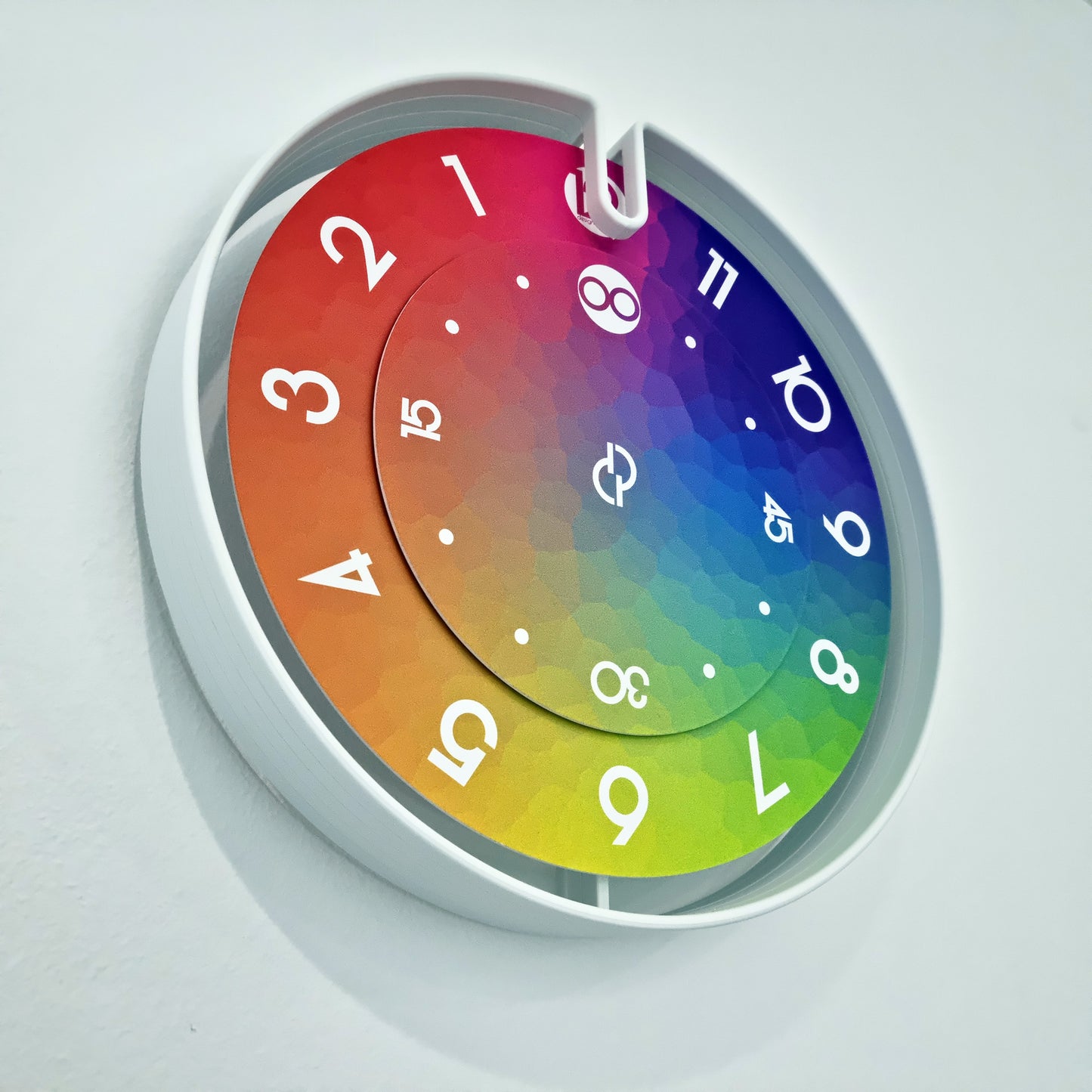 NOOK Medium White/Mosaic Wall Clock