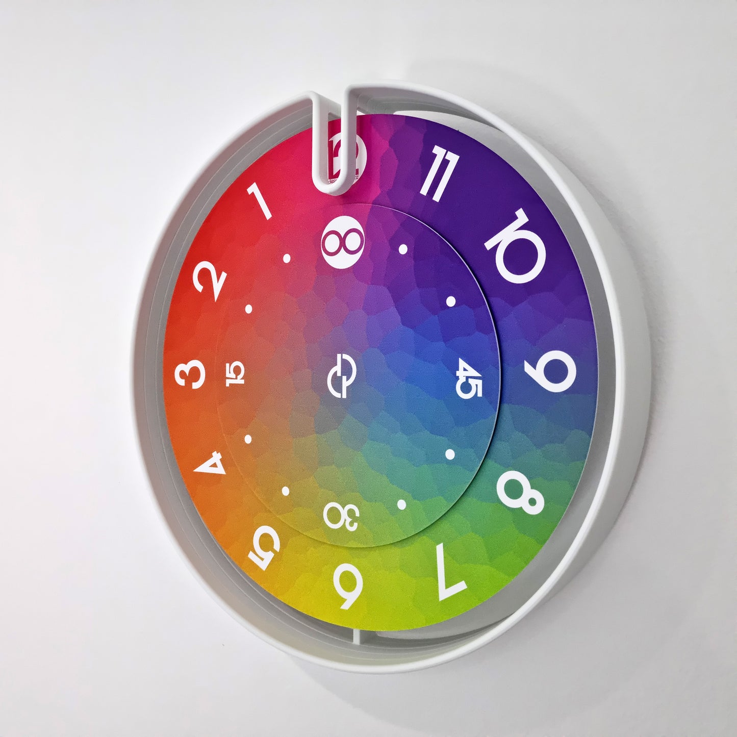 NOOK Medium White/Mosaic Wall Clock