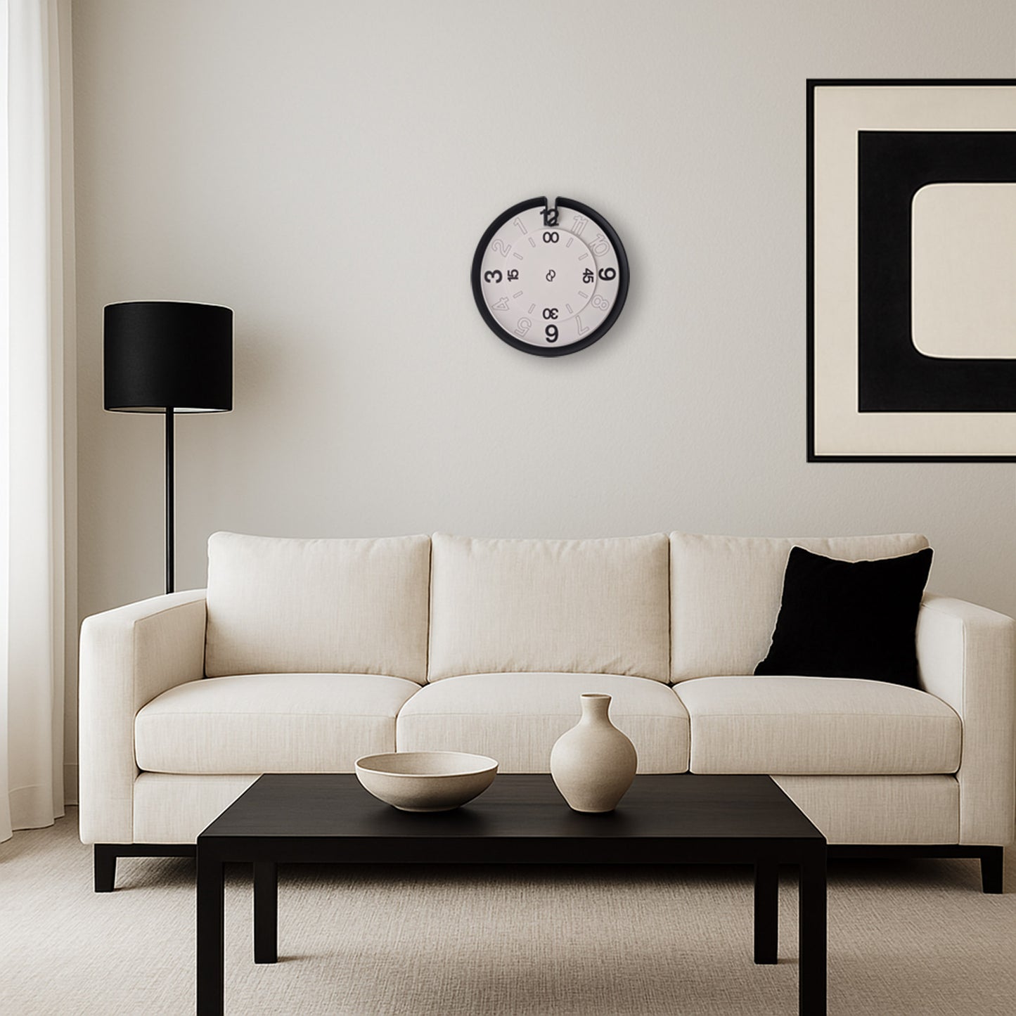 NOOK Medium Black/White #1 Wall Clock