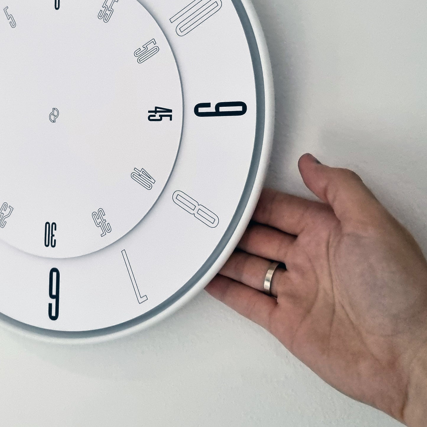 FIRST Medium White/Black/White #1 Wall Clock