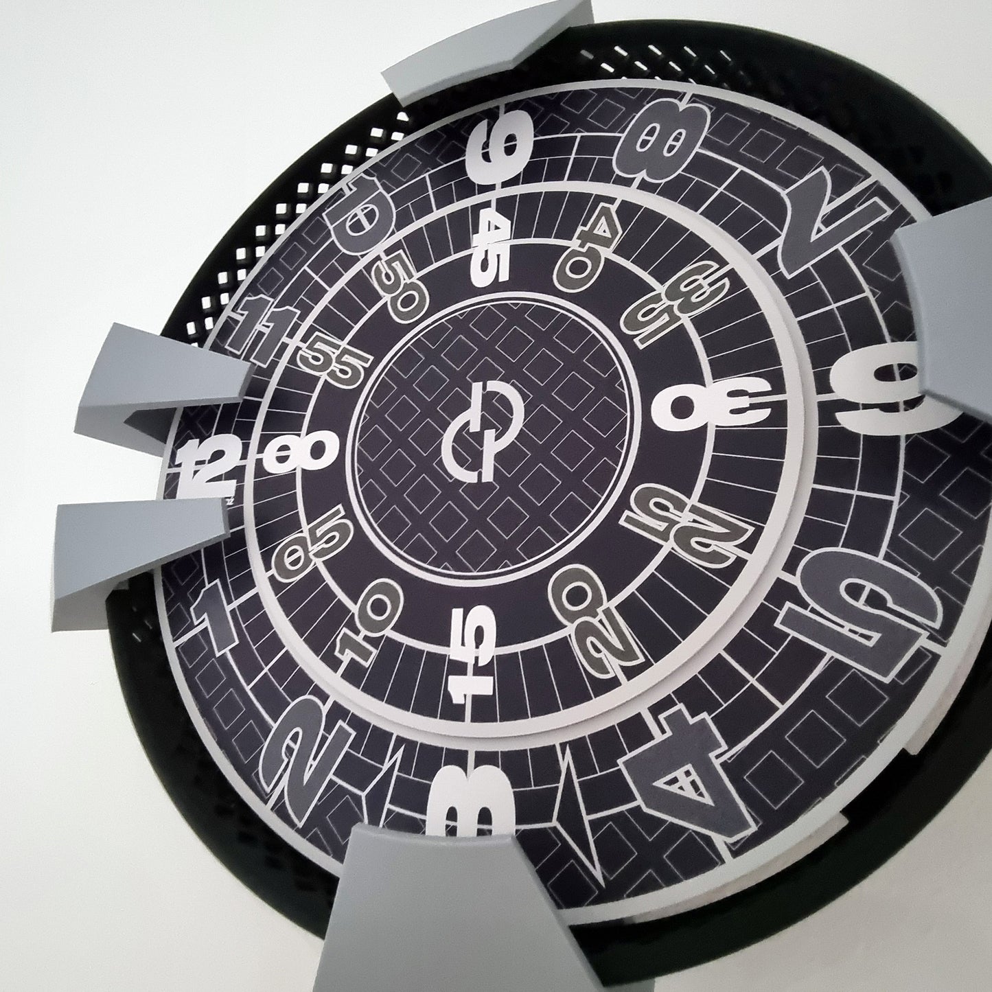 SHOCKWAVE Medium Black/Grey Wall Clock