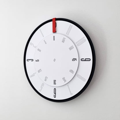 FIRST Medium Black/Red/White Wall Clock