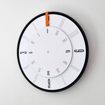 FIRST Medium Black/Orange/White Wall Clock