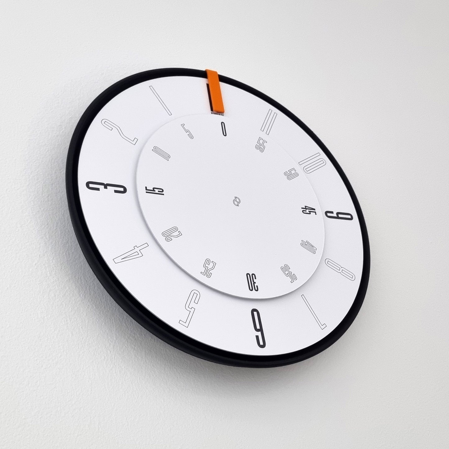 FIRST Medium Black/Orange/White Wall Clock