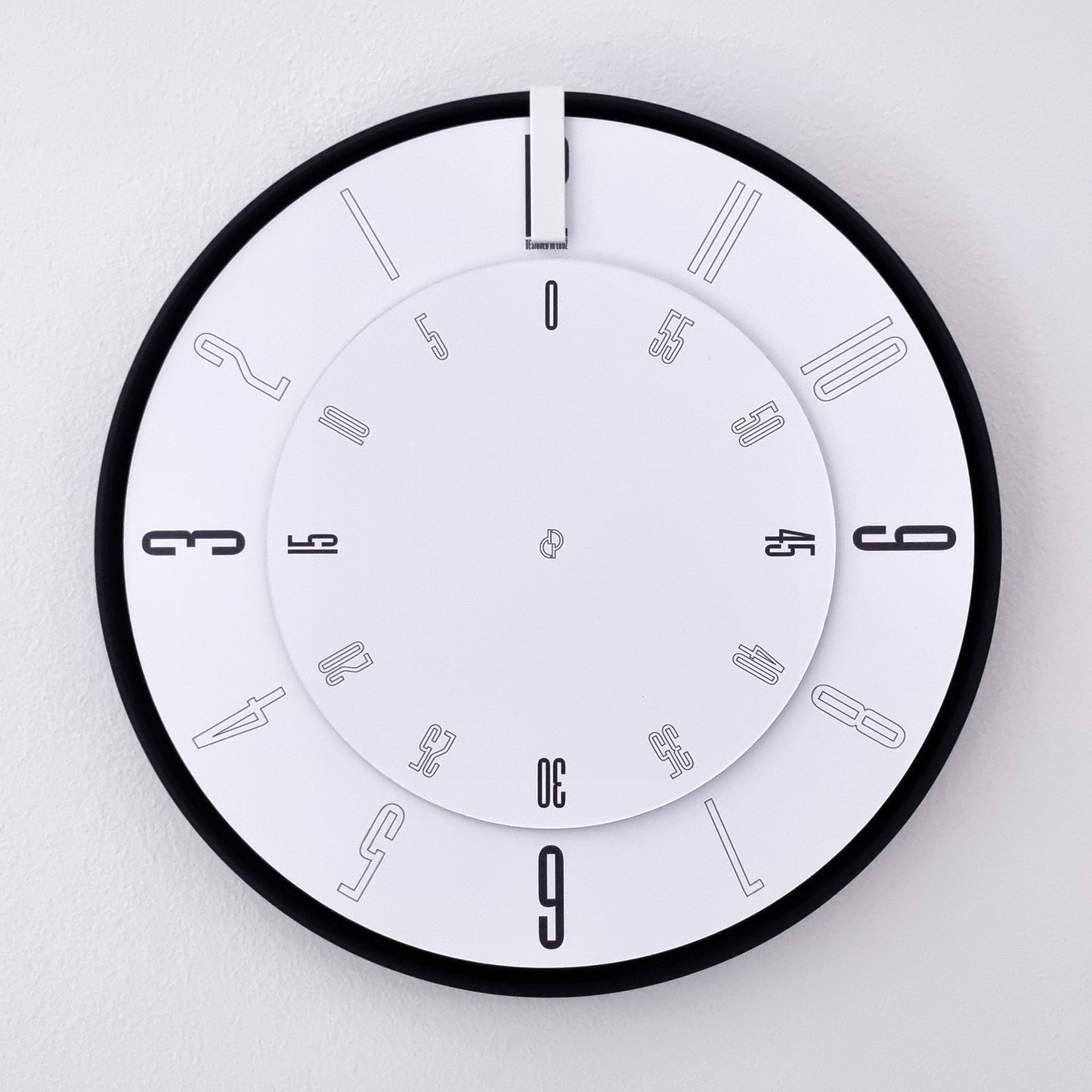 FIRST Medium Black/White/White Wall Clock