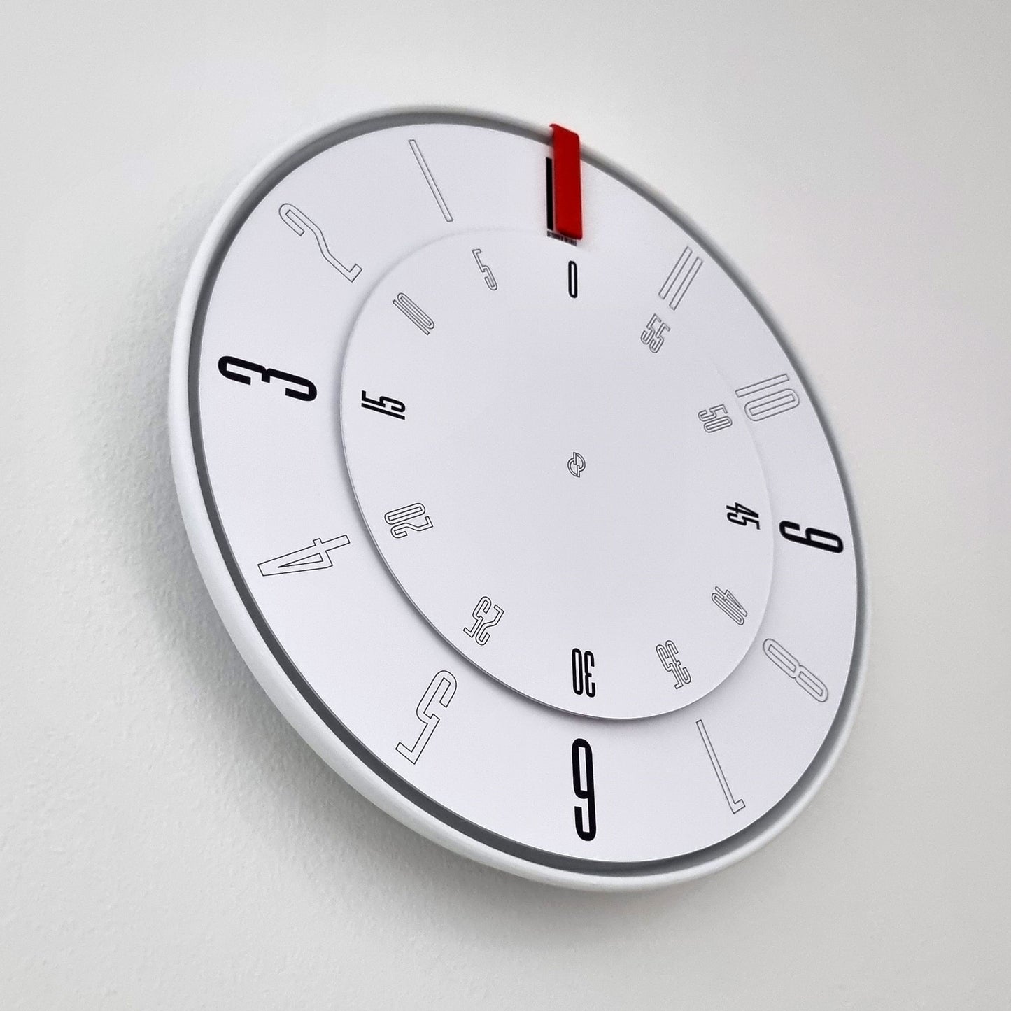 FIRST Medium White/Red/White Wall Clock