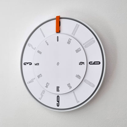 FIRST Medium White/Orange/White Wall Clock