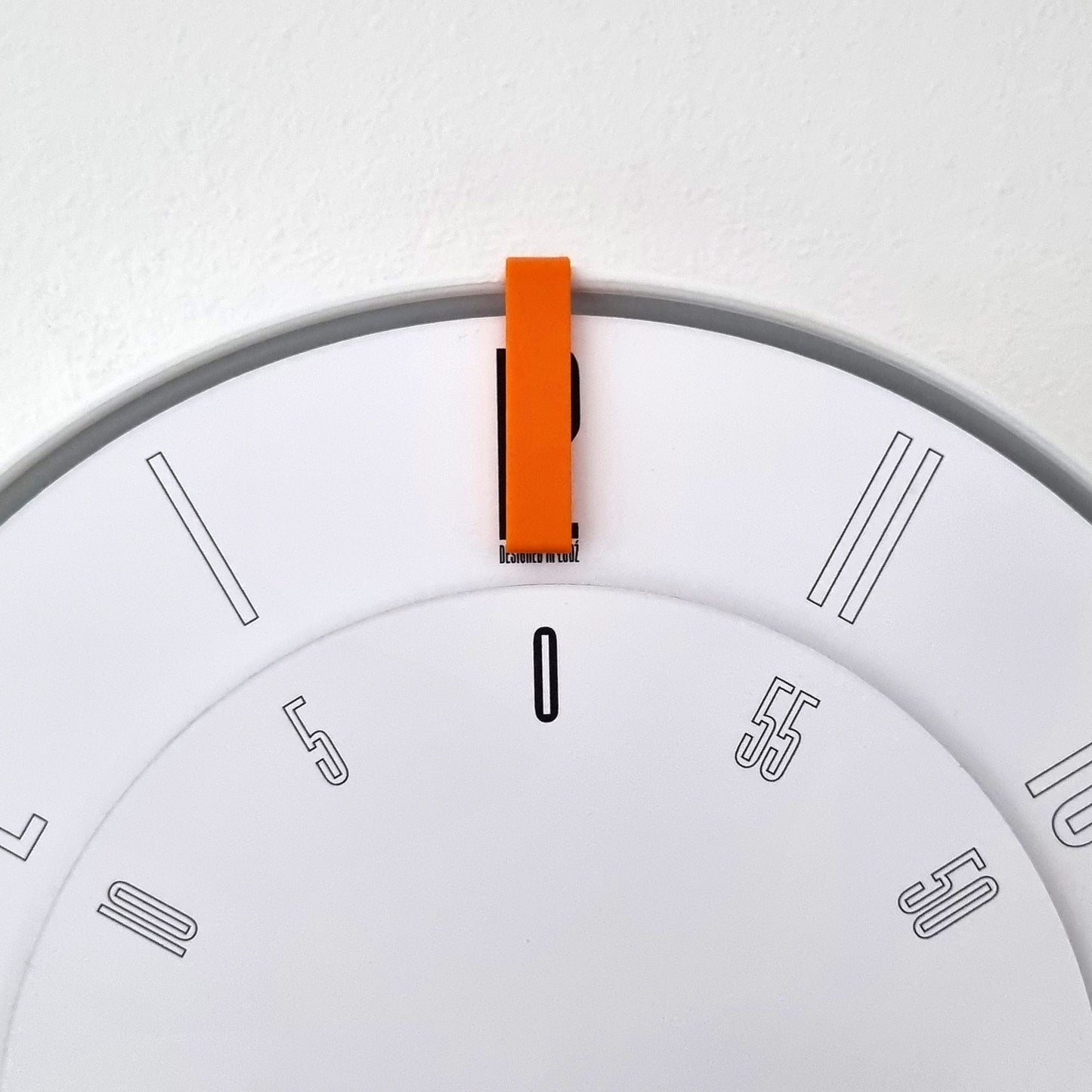 FIRST Medium White/Orange/White Wall Clock