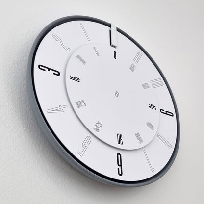 FIRST Medium Grey/White/White Wall Clock