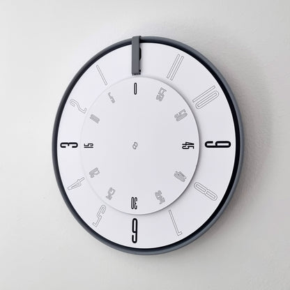 FIRST Medium Grey/Grey/White Wall Clock