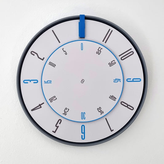 FIRST Medium Grey/Blue/BlueGrey Wall Clock