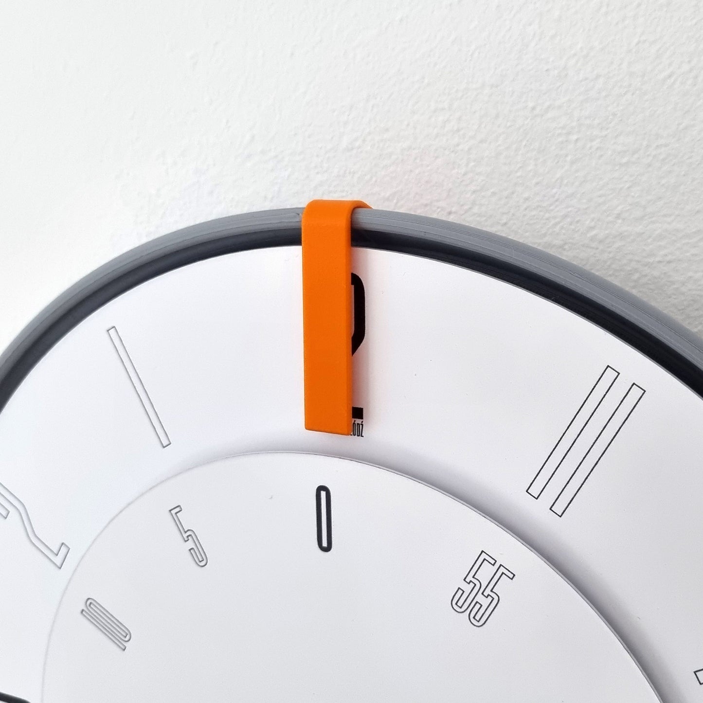 FIRST Medium Grey/Orange/White Wall Clock