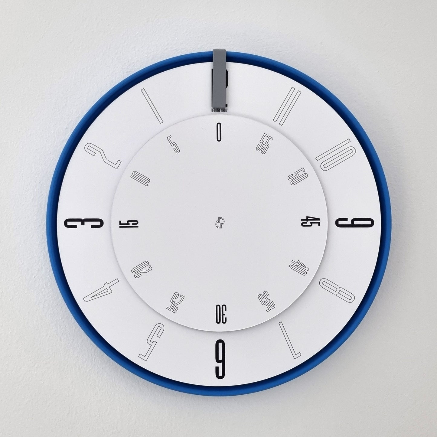 FIRST Medium Blue/Grey/White Wall Clock