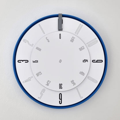 FIRST Medium Blue/Grey/White Wall Clock