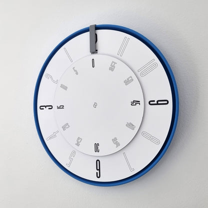 FIRST Medium Blue/Grey/White Wall Clock