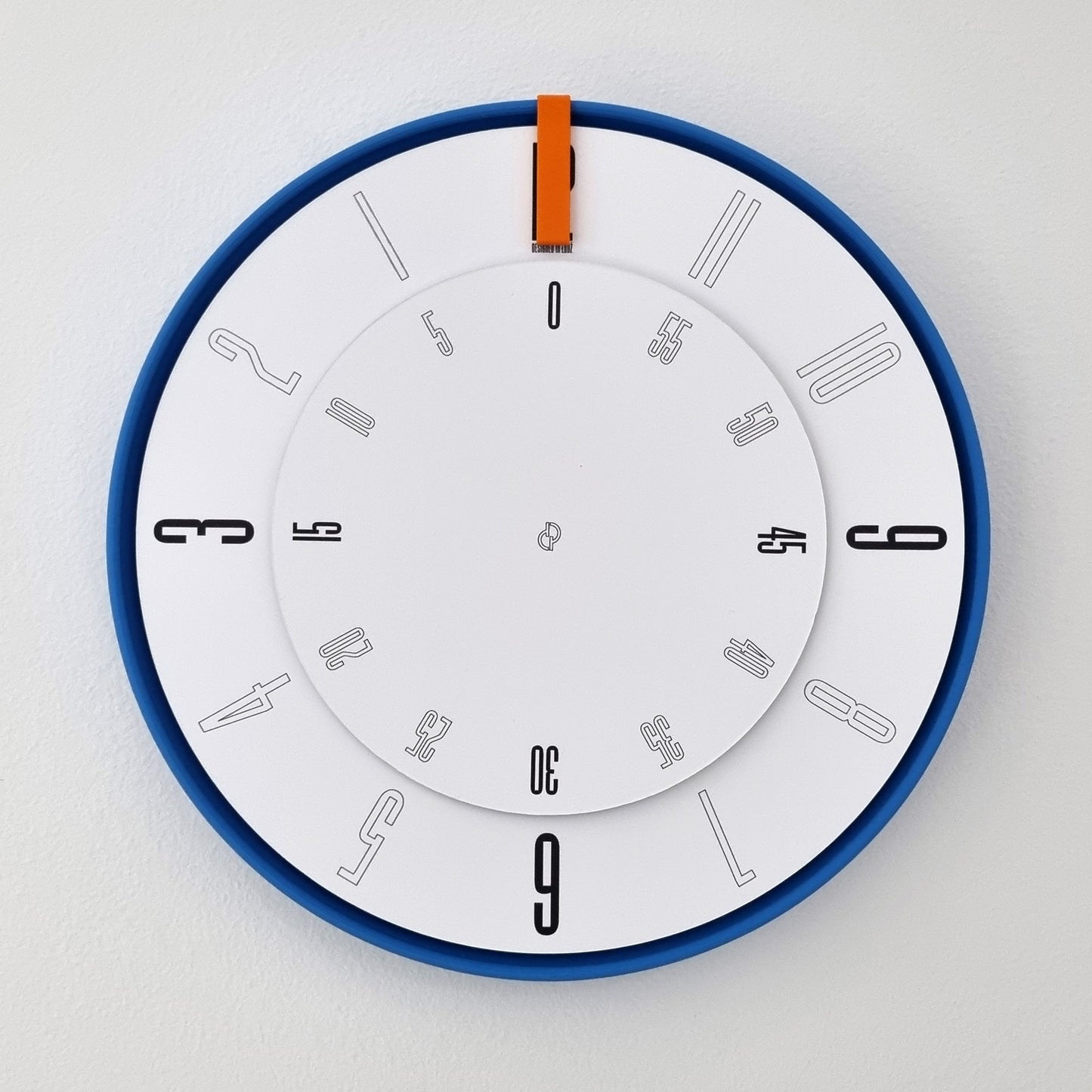 FIRST Medium Blue/Orange/White Wall Clock