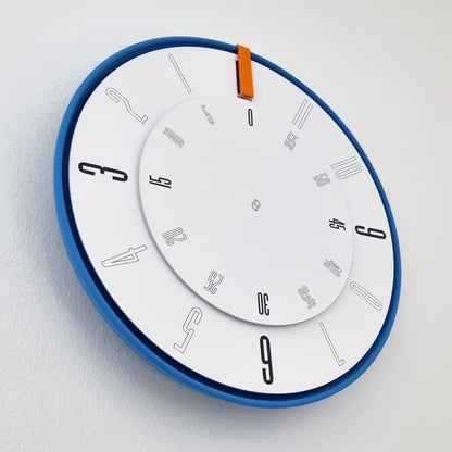 FIRST Medium Blue/Orange/White Wall Clock