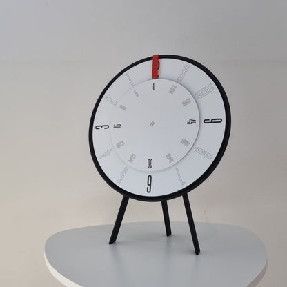 FIRST Medium Black/White/White Shelf Clock