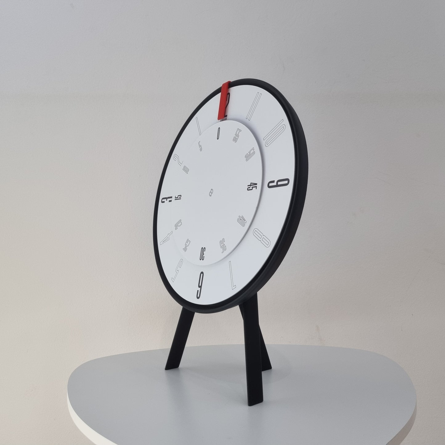 FIRST Medium Black/White/White Shelf Clock