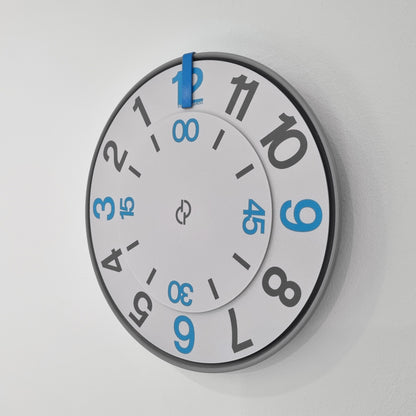 FIRST Medium Grey/Blue/BlueGrey #2 Wall Clock