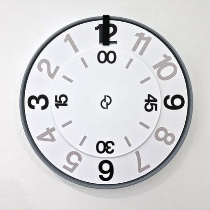 FIRST Medium Grey/Black/White #2 Wall Clock