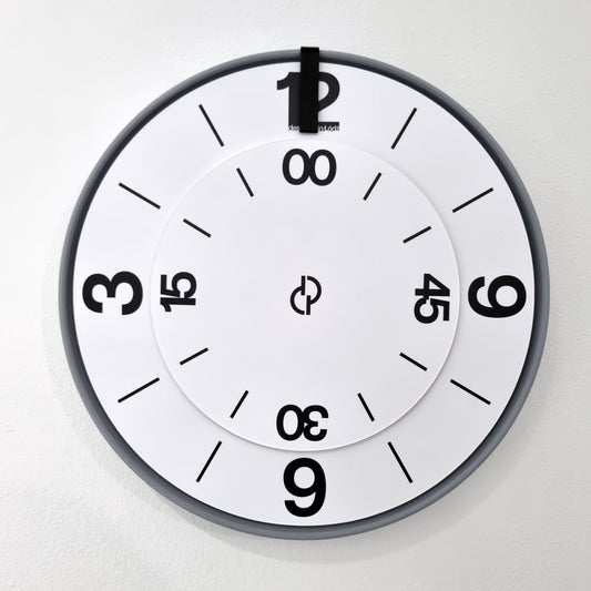 FIRST Medium Grey/Black/White #3 Wall Clock