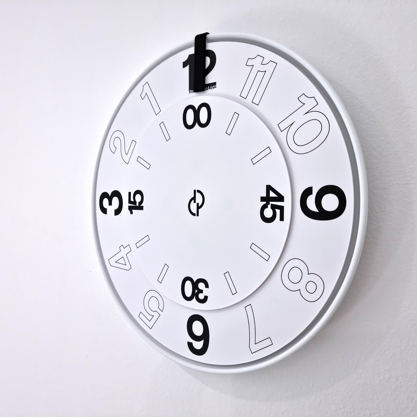 FIRST Medium White/Black/White #2 Wall Clock