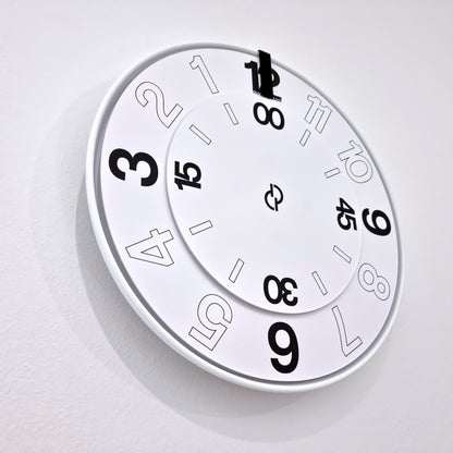 FIRST Medium White/Black/White #2 Wall Clock