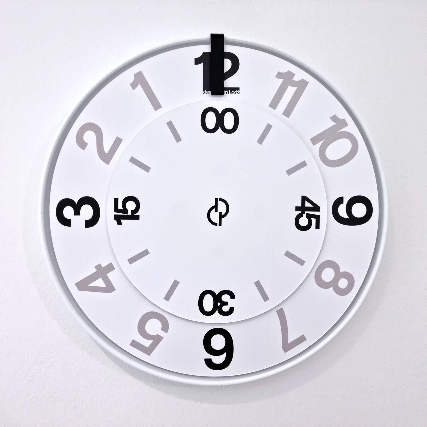 FIRST Medium White/Black/White #3 Wall Clock