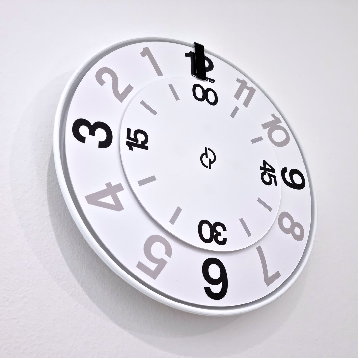 FIRST Medium White/Black/White #3 Wall Clock