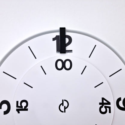 FIRST Medium White/Black/White #4 Wall Clock