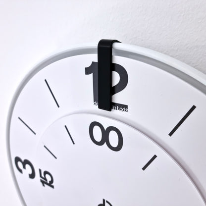 FIRST Medium White/Black/White #4 Wall Clock