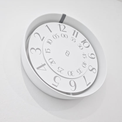 FLOW Medium White/Grey/White #2 Wall Clock