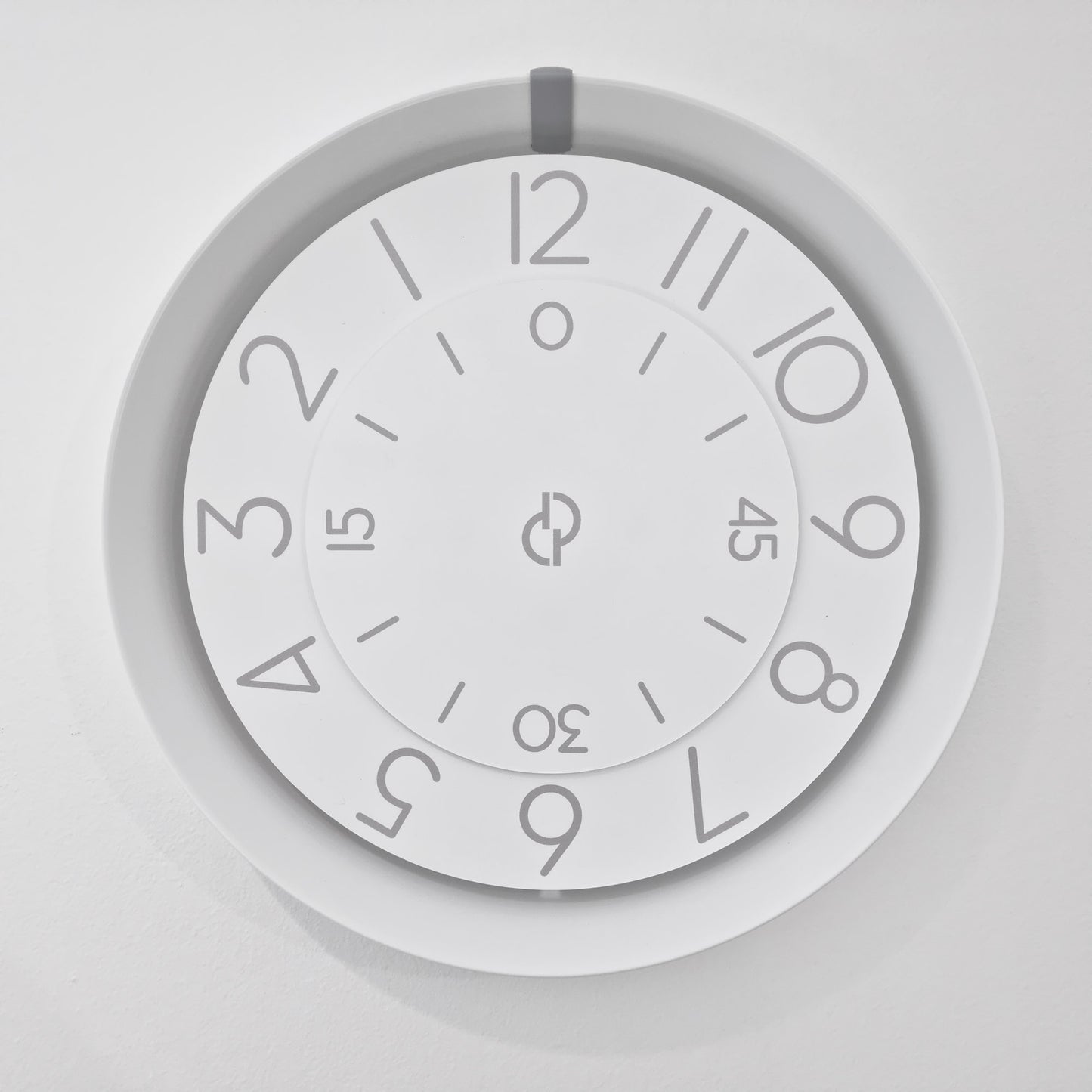 FLOW Medium White/Grey/White #3 Wall Clock